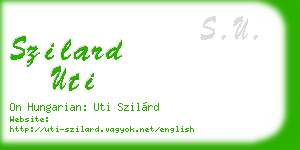 szilard uti business card